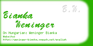 bianka weninger business card